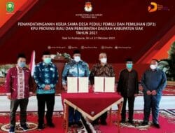 KPU Riau dan Bupati Kabupaten Siak Tandatangani Kesepakatan Bersama