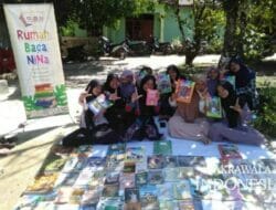 Isi Waktu Liburan, SMP Muhammadiyah Rambah Hilir Gelar Lapak Baca Gratis