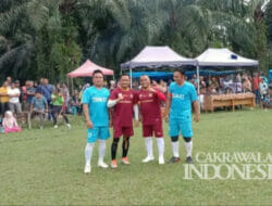 Perkuat Tim Kodim 0313 Old Star Vs Koto Kampar Hulu, Staf Ahli Gubri Yurnalis dan Dandim 0313/KPR Tampil All Out