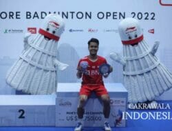 Ginting Sempurnakan Indonesia Rebut Tiga Gelar Singapore Open 2022