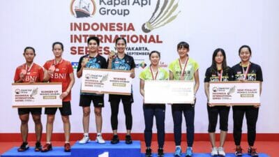 Berkat Pantang Menyerah, Ririn/Virni Naik Podium Juara Turnamen Kapal Api Indonesia International Series 2022
