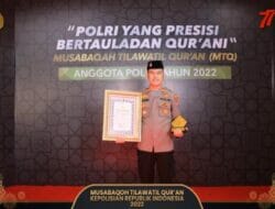 Polisi Berprestasi, Kapolsek Trimurjo Polres Lampung Tengah Berhasil Menjuarai Lomba MTQ Mabes Polri