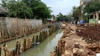 Rampung Tahun Depan, Kementerian PUPR Lakukan Konstruksi Penanganan Banjir di Ruas Tol Pondok Aren – Serpong