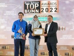 Jasa Marga Raih Penghargaan _Outstanding Achievement in Profitability Ratio_ dalam Bisnis Indonesia TOP BUMN Awards 2022