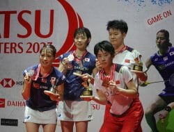 Debut Manis Pasangan Liu/Zhang di Turnamen Bulutangkis Daihatsu Indonesia Masters 2023