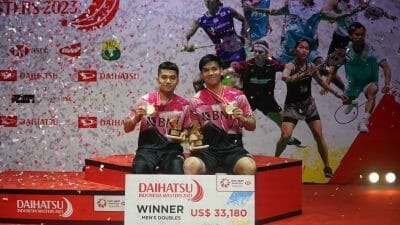 Pasangan Leo/Daniel Teruskan Tradisi Juara Ganda Putra Indonesia Lewat Turnamen Bulutangkis Daihatsu Indonesia Masters 2023