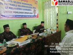 Panwaslu Kecamatan Ujungbatu Umumkan PKD Terpilih untuk Pemilu Serentak 2024