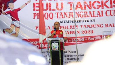 Kapolres Tanjungbalai Resmi Buka Turnamen Bulu Tangkis Tahun 2023