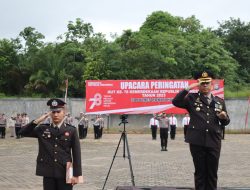 Kapolres AKBP Budi Setiyono, Jadi Inspektur Upacara Pada Peringatan HUT Kemerdekaan RI Tahun 2023 di Polres Rohul