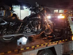 Diduga Serangan Jantung, Seorang Pengendara Moge Harley Davidson di Toba Terjatuh dan Tewas