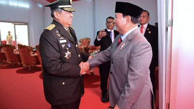 Momen Akrab Prabowo dan SBY di HUT ke-78 TNI