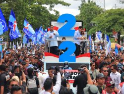 Siap Ikuti Kirab Kebangsaan, Prabowo Tiba di Semarang Disambut Heboh Ratusan Ribu Warga