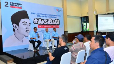 Relawan Aksi Sahabat Gibran Lakukan Simulasi Program Makan Siang Gratis di Semarang