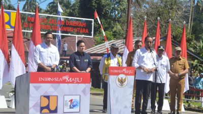 Menteri Basuki Dampingi Presiden Jokowi Resmikan 9 Ruas Inpres Jalan Daerah di Sulawesi Utara Senilai Rp183,6 Miliar