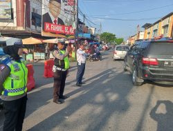 15 Personil Dishub Kampar Siaga di 7 Titik Pasar Ramadhan, Pengunjung Harus Hati-Hati Saat Berkendaraan