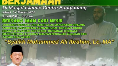 Malam Ini Pemda Kampar Hadirkan Imam Mesir Sholat Tarawih di MIC Bangkinang