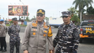 TNI AL Bersama Pemerintah Daerah Pastikan Pengamanan Arus Mudik di Pelabuhan Penyeberangan Ketapang Banyuwangi Aman