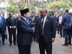 Prabowo Terima Kunjungan PM Papua Nugini, Bahas Kerja Sama hingga Pertukaran Pendidikan Perwira Muda