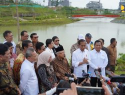 Menteri Basuki Dampingi Presiden-Wapres dan Para Menteri Kabinet Indonesia Maju Tinjau Embung MBH dan Plaza Seremoni IKN