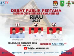 Jelang Debat Perdana Paslon Pilgubri Masa Kampanye, Persiapan Sudah 95 Persen