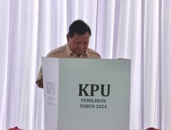 Prabowo Nyoblos di Bojong Koneng, Beri Pesan: Menang Kalah Biasa, Utamakan Kerja Sama