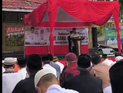 Sholat Idul Adha 1446 H di Lapangan Pelajar, Bupati Kampar Ajak Masyarakat Bergandeng Tangan dan Kompak Bangun Daerah