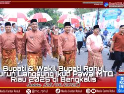 Bupati Rohul dan Wabup Kompak Bersama Peserta Hadiri Pawai Ta’aruf MTQ ke XLIII Riau, Tunjukkan Dukungan Penuh Pada Syiar Al-Qur’an