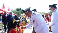 Kolaborasi Disparbud dan Disdikpora Rohul Sukses Persembahkan Tarian Massal Pada Puncak Perayaan HUT ke-80 RI