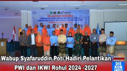 Wabup Syafaruddin Poti Hadiri Pelantikan PWI dan IKWI Rohul Masa Bakti 2024-2027