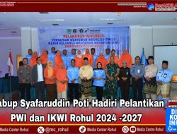 Wabup Syafaruddin Poti Hadiri Pelantikan PWI dan IKWI Rohul Masa Bakti 2024-2027