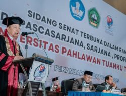 Rektor Universitas Pahlawan Tuanku Tambusai Bangkinang Sampaikan Program dan Kerjasama Saat Dies Natalis IX & Wisuda