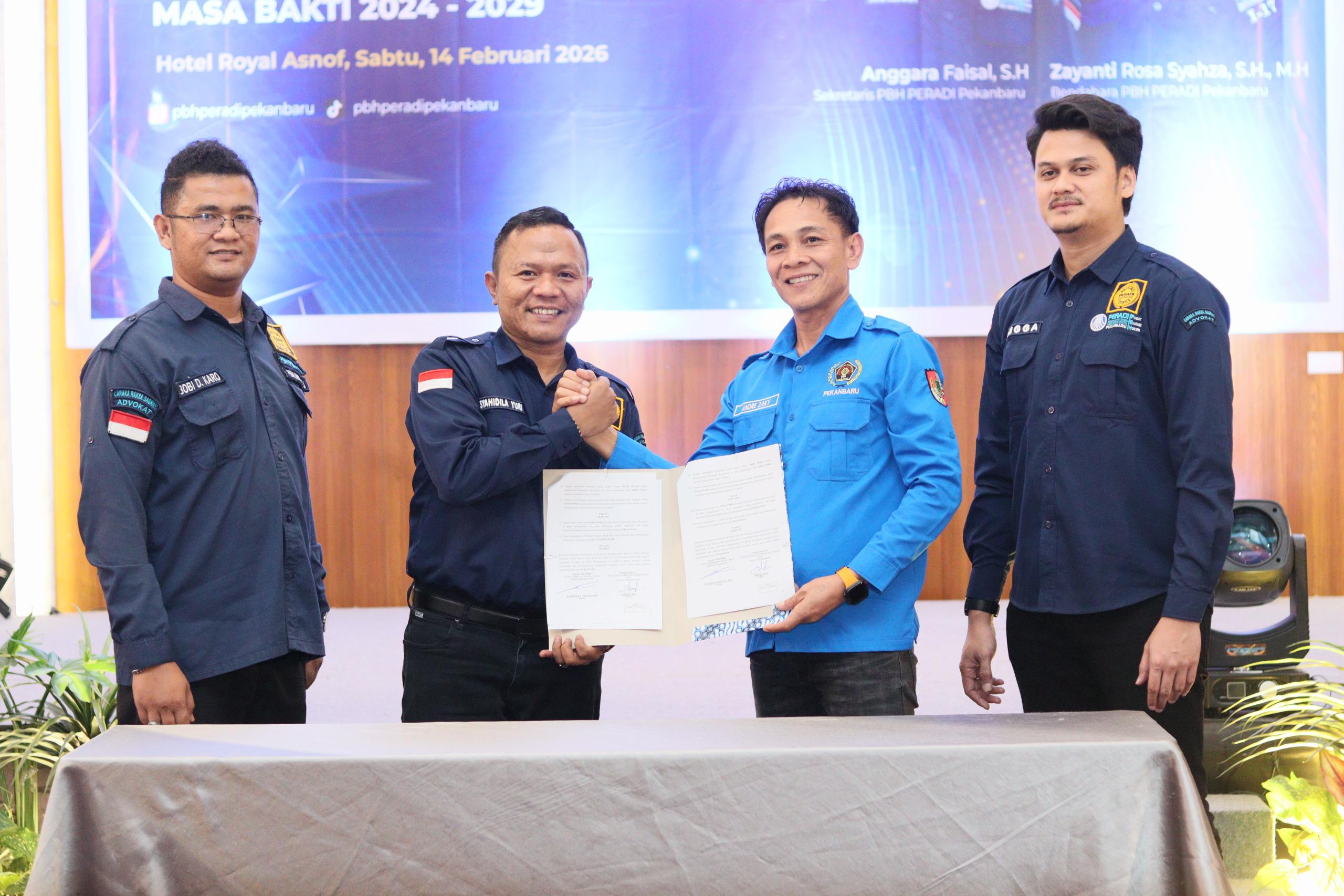 MoU Peradi dan PWI Pekanbaru