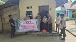 Polsek Rokan IV Koto Salurkan Bansos Lewat Program JALUR di Desa Rokan Koto Ruang