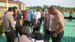 Komitmen Serius Berantas Narkoba, Ratusan Personel Polres Rohul Jalani Tes Urine