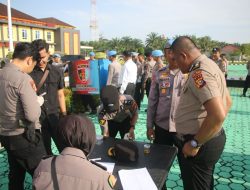 Komitmen Serius Berantas Narkoba, Ratusan Personel Polres Rohul Jalani Tes Urine