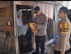 Ringankan Beban di Bulan Ramadhan, Polsek Rambah Salurkan Bantuan Sembako untuk Dhuafa