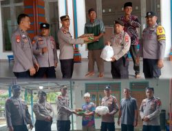 Tebar Peduli di Bulan Suci, Polsek Ujung Batu Salurkan Sembako dan Bansos ke Pengurus Masjid