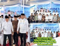 Pererat Silaturahmi, Bupati Tebo Hadiri Open House dan Halal Bi Halal Gubernur Jambi