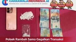 Polsek Rambah Samo Gagalkan Transaksi Narkotika, 2,56 Gram Sabu Disita