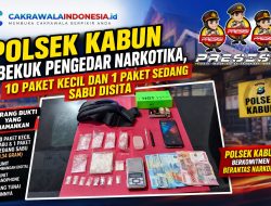 Polsek Kabun Bekuk Pengedar Narkotika, 9,34 Gram Sabu Disita