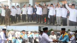 Bupati Anton Lepas Keberangkatan JCH Rohul 2026 via Bandara Tuanku Tambusai