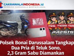 Polsek Bonai Darussalam Tangkap Dua Pria di Teluk Sono, 2,3 Gram Sabu Diamankan