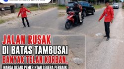 Jalan Rusak Parah di Batas Tambusai Banyak Telan Korban, Warga Desak Pemerintah Segera Perbaiki