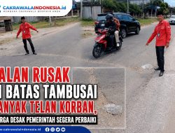Jalan Rusak Parah di Batas Tambusai Banyak Telan Korban, Warga Desak Pemerintah Segera Perbaiki