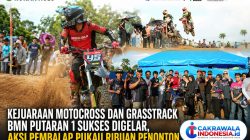 Kejuaraan Motocross dan Grasstrack BMN Putaran 1 Sukses Digelar, Aksi Pembalap Pukau Ribuan Penonton