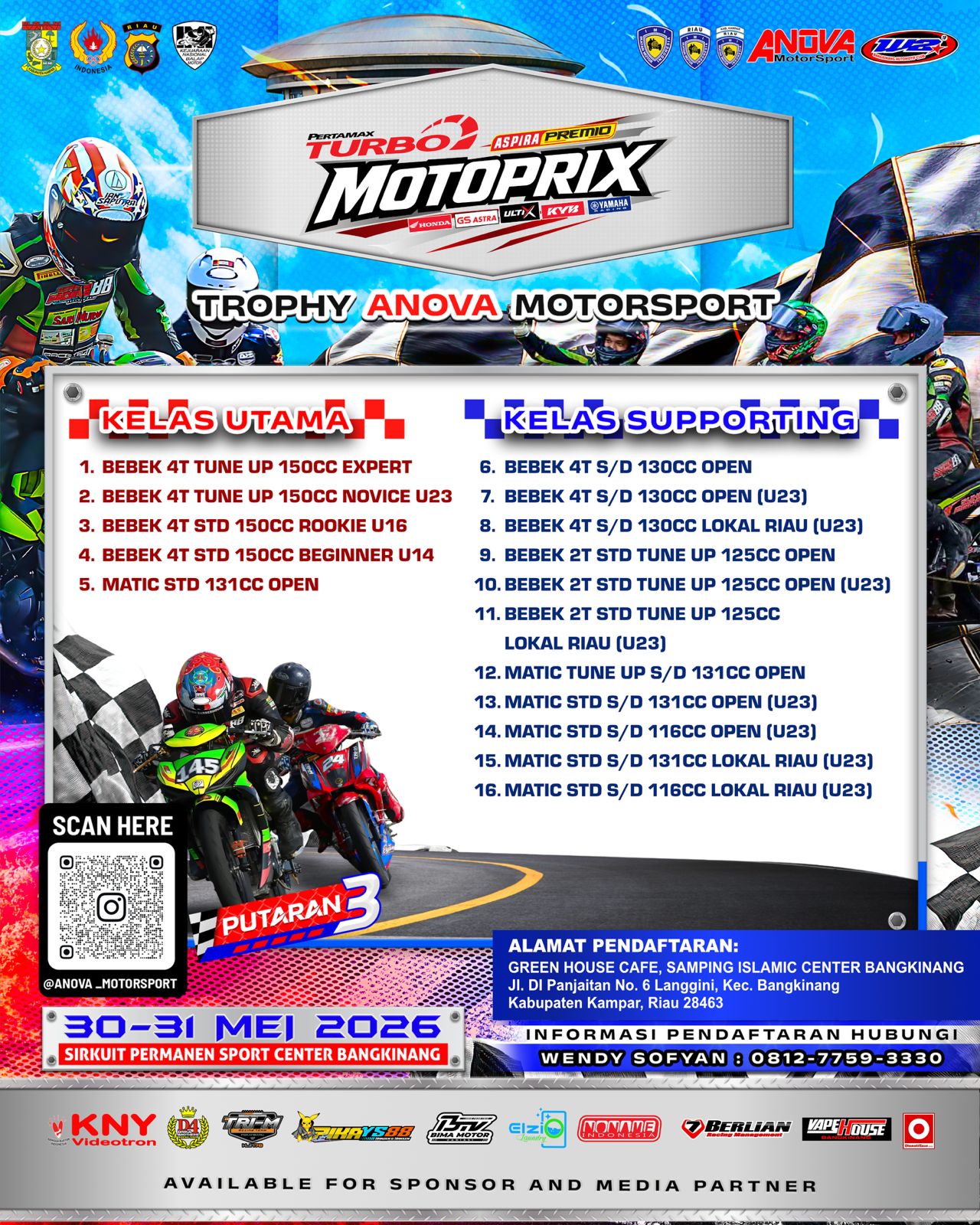 Kejurnas Motoprix Region A Sumatera Seri 3 Riau