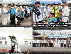 Lepas Keberangkatan 182 JCH ke Batam, Wabup Syafaruddin Poti: Fokus Ibadah, Jaga Kekompakan dan Kesehatan