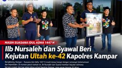 Masih Suasana Idul Adha 1447 H, Iib Nursaleh dan Syawal Beri Kejutan Ultah ke-42 Kapolres Kampar