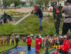Cegah Karhutla, Polsek Bonai Darussalam dan Elemen Terkait Gelar Apel Kesiapsiagaan dan Simulasi Penanganan
