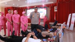 Sambut Hari Bhayangkara ke-80, Polres Kampar Gelar Donor Darah Bersama UTD PMI Kampar